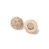 Brass Micro Pave Cubic Zirconia Magnetic Clasps KK-U052-16G-2