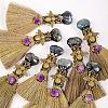 Natural Labradorite Heart Magic Broom PW-WG27934-01-3