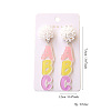 Back to School Acrylic Dangle Stud Earrings FS-WGAA197-02-1