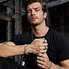 Wolf Alloy Wheat Chain Bracelets & Skull Stainless Steel Keychain Clasps Sets SJEW-GA0001-04-5