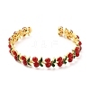 Brass Enamel Cuff Bracelets BJEW-L703-02A-G-4