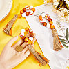 Wood Beaded Napkin Rings AJEW-SC00040-3