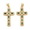 Brass Micro Pave Cubic Zirconia Pendants CU-CBADC6C-12G-01-1