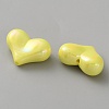 Electroplate Opaque Acrylic Beads MACR-WH0010-38C-2
