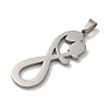 Non-Tarnish 304 Stainless Steel Pendants STAS-O005-08P-2