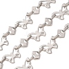304 Stainless Steel Butterfly & Rhombus Link Chains SA-CBAE0F2-10P-1