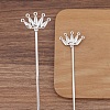 Ancient Style Alloy Hair Stick Finding PW-WGF3433-02-1