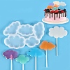 Cloud Shape Food Grade Silicone Lollipop Molds DIY-D069-20-1