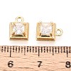 Brass Micro Pave Cubic Zirconia Pendants KK-T071-46G-3