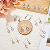 10 Pair 10 Style Alloy Dangle Earrings with 304 Stainless Steel Pins EJEW-AB00035-5