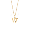 304 Stainless Steel Letter Pendant Necklaces NJEW-LP0001-53W-G-1