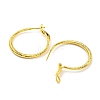 Twisted Big Ring Huggie Hoop Earrings for Girl Women KK-C224-05G-01-2