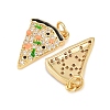 Brass Micro Pave Cubic Zirconia Pendants KK-Z146-20G-2