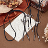 3Pcs 3 Styles Alloy Goat Cattle Bolo Tie Necklaces NJEW-GA0001-10-4