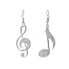 Alloy with Glass Dangle Earrings PW-WG20312-02-1