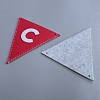 Merry Christmas Cloth Triangle Flag & Pompom Ball Banners DIY-WH0740-24-2