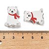 Christmas Printed Schima Wood Beads WOOD-G024-01B-3