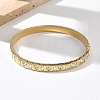 304 Stainless Steel & Glass Hinged Bangles for Women BJEW-Z178-01G-2