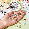 48Pcs 8 Colors Alloy Enamel Elephant Connector Charms ENAM-TA0001-80P-5