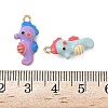 Alloy Enamel Pendants ENAM-F156-06G-03-3