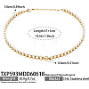 White Shell Pearl 316L Surgical Stainless Steel Woven Beaded Necklaces for Women WG11D7A-03-1