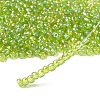 Transparent Rainbow Colours Round Glass Seed Beads X-SEED-A007-4mm-164-3