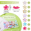 120Pcs 8 Colors Acrylic Bead Caps MACR-TA0002-59-4