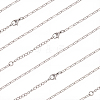 10Pcs 667 Stainless Steel Paperclip Chain Necklaces NJEW-BBC0001-48A-P-1