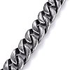 304 Stainless Steel Curb Chains Bracelets BJEW-E346-19AS-2