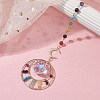 7 Chakra Natural & Synthetic Mixed Stone Beads Pendant Decorations HJEW-TA00109-2