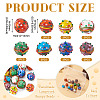 14Pcs 7 Colors Handmade Lampwork Bumpy Beads LAMP-TA0002-42-4