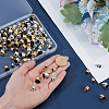 180Pcs 6 Styles UV Plating ABS Plastic Cord Ends CCB-PH0001-32-3