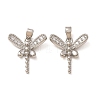 Brass Micro Pave Clear Cubic Zirconia Pendants CU-CBADD64-04P-1