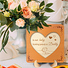 Wood Heart Shape Anniversary Commemorative Display Decorations AJEW-WH00424-005-5