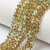 Electroplate Glass Beads Strands EGLA-A034-T4mm-J02-1