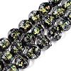 Handmade Foil Glass Lampwork Beads Strands FOIL-Q002-09C-1
