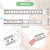 Unicraftale 20Pcs Stainless Steel Ruler TOOL-UN0001-35-3