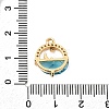Brass Micro Pave Cubic Zirconia Pendants KK-F916-25G-3