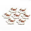 Light Gold Plated Alloy Enamel Pendants ENAM-T011-29KC-RS-1