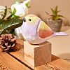 Wooden Pink Sparrows and Block Ornaments JX691A-4