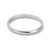 Non-Tarnish 2mm Polished Plain Dome Finger Ring for Girl Women RJEW-C012-05B-P-2