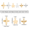 SUNNYCLUE 40Pcs 4 Colors Brass Charms and 20Pcs 2 Colors Brass Links Connectors KK-SC0002-49-2