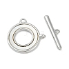 Brass & Shell Toggle Clasps KK-K391-10P-2