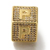 Brass Cubic Zirconia Beads KK-Q818-01P-G-1