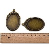 Tibetan Style Alloy Pendant Cabochon Bezel Settings TIBEP-M018-62AB-NF-3