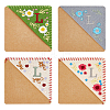 4Pcs 4 Style Felt Embroidery Bookmarks FIND-HY0003-46L-1