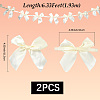 2Pcs Cloth Bowknot Hanging Banner for Christmas Tree Decoration AJEW-SP0002-82B-2