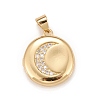 Brass Micro Pave Cubic Zirconia Locket Pendants KK-A161-42A-G-1