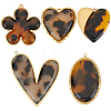 5Pcs 5 Styles 304 Stainless Steel Pendants STAS-PH0006-78-1