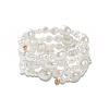 Resin Imitation Pearl Arm Cuff Bangles for Women AJEW-WH20011-99-6